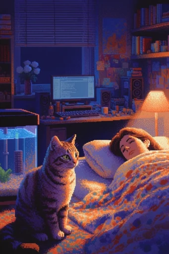 Nostalgic Pixel Liminality style reference image — dithered textures