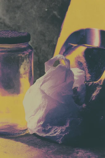 Surreal Analog Neon style reference image — heavy analog grain