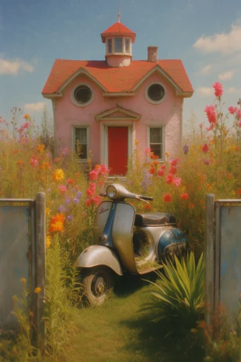 Overgrown Analog Surrealism style AI image example 4