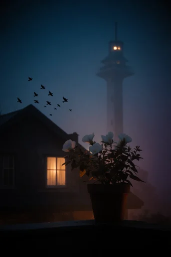 Cinematic Blue Solitude style reference image — silhouette