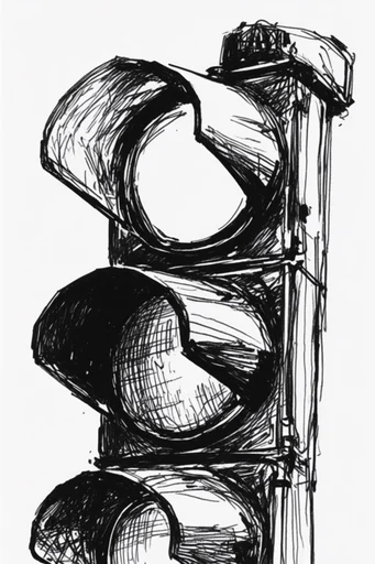 Raw Monochromatic Noir style reference image — expressive ink work