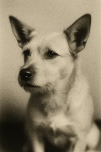 Raw Monochrome Analog style reference image — surreal portraiture