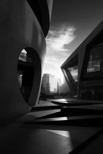 Stark Monochromatic Liminality style reference image — high-contrast monochrome