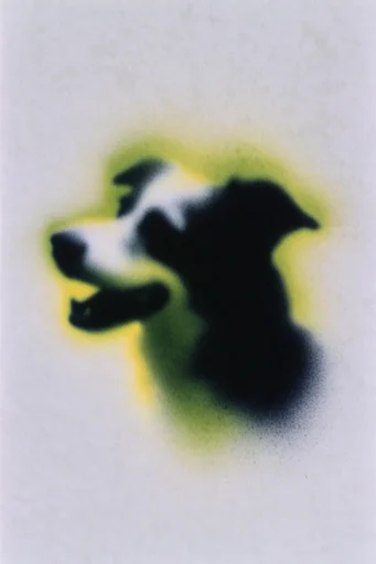 Luminescent Spectral Noir style reference image — airbrushed ink bleed