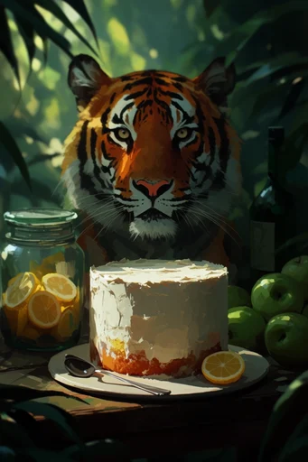Chiaroscuro Jungle Noir style reference image — textured digital brushstrokes