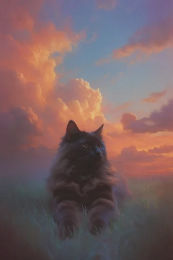 Retro Cosmic Dreamscapes style reference image — volumetric celestial lighting