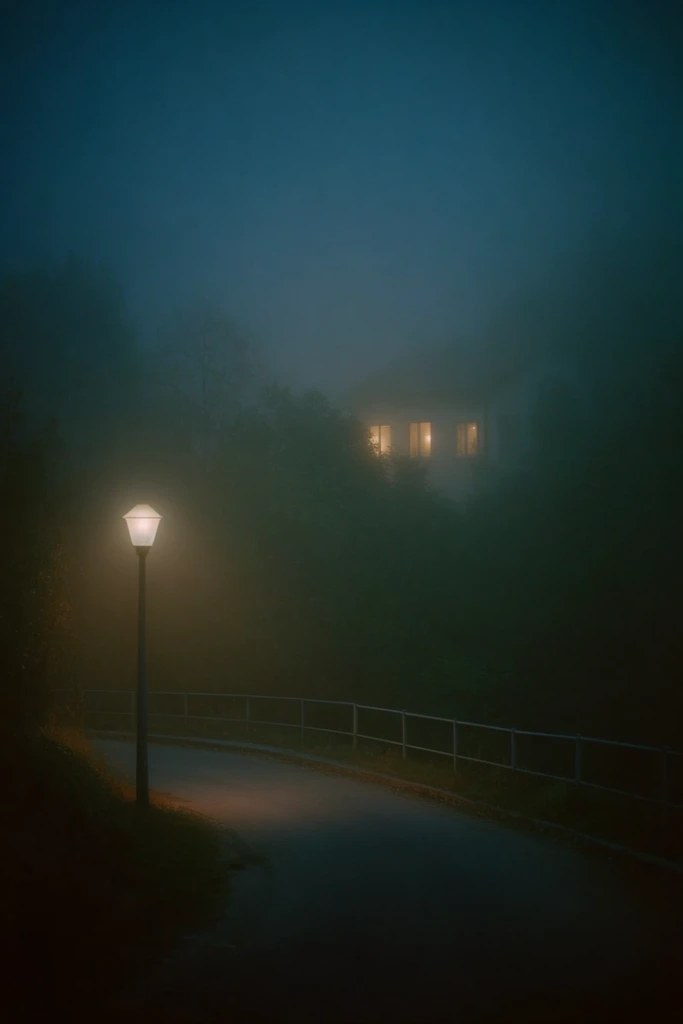 Nocturnal Cyan Noir style AI image example 2
