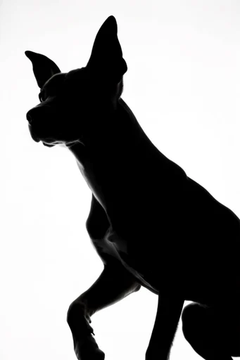 Graphic Avant-Garde Silhouette style reference image — dramatic studio lighting