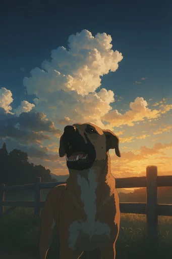 Nostalgic Summer Anime style reference image — scenic background art