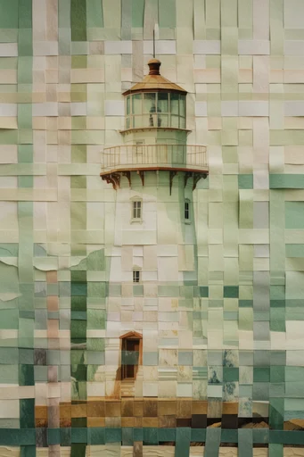 Deconstructed Analog Surrealism style reference image — deconstructed landscape