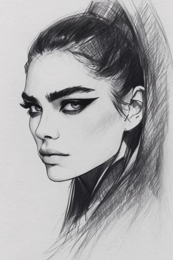 Graphic Noir Anime style reference image — gothic fashion portrait
