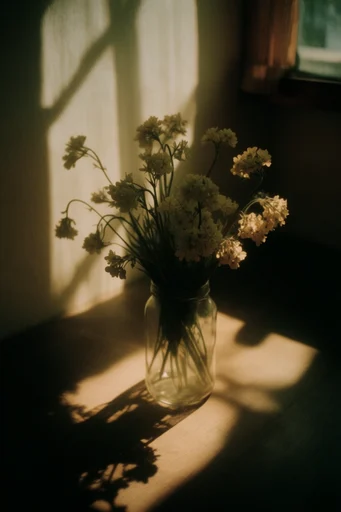 Cinematic Chiaroscuro Solace style reference image — caustic light reflections
