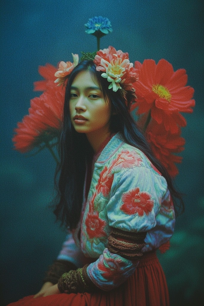Nostalgic Botanical Surrealism style AI image example 1