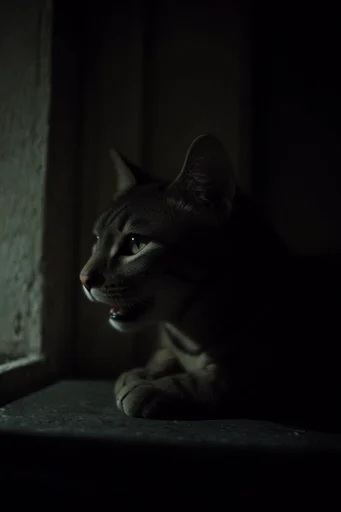 Visceral Psychological Noir style reference image — extreme close-up