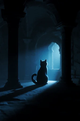 Abyssal Storm Gothic style reference image — ethereal blue glow