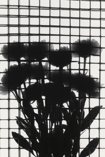 Monochrome Graphic Grids style reference image — backlit composition