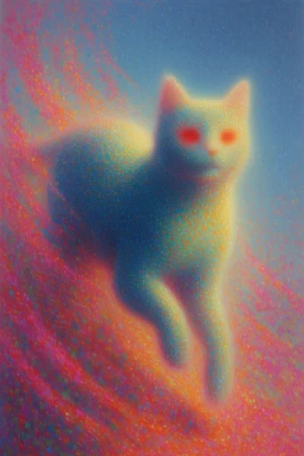 Ethereal Grain Dreamscapes style reference image — nostalgic analog noise