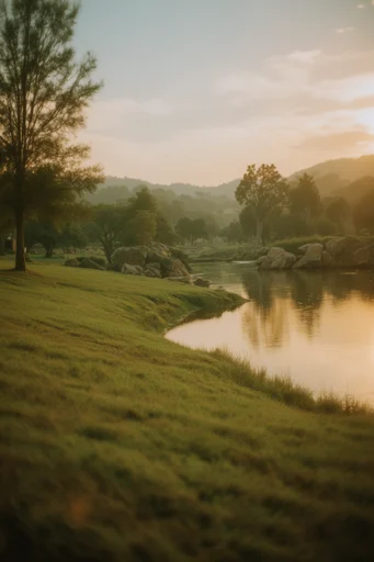 Nostalgic Pastoral Golden-Hour style AI image example 2