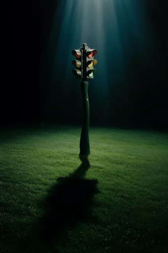 Cinematic Chiaroscuro Solitude style reference image — dramatic spotlight