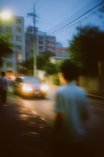 Luminous Analog Liminality style reference image — motion blur