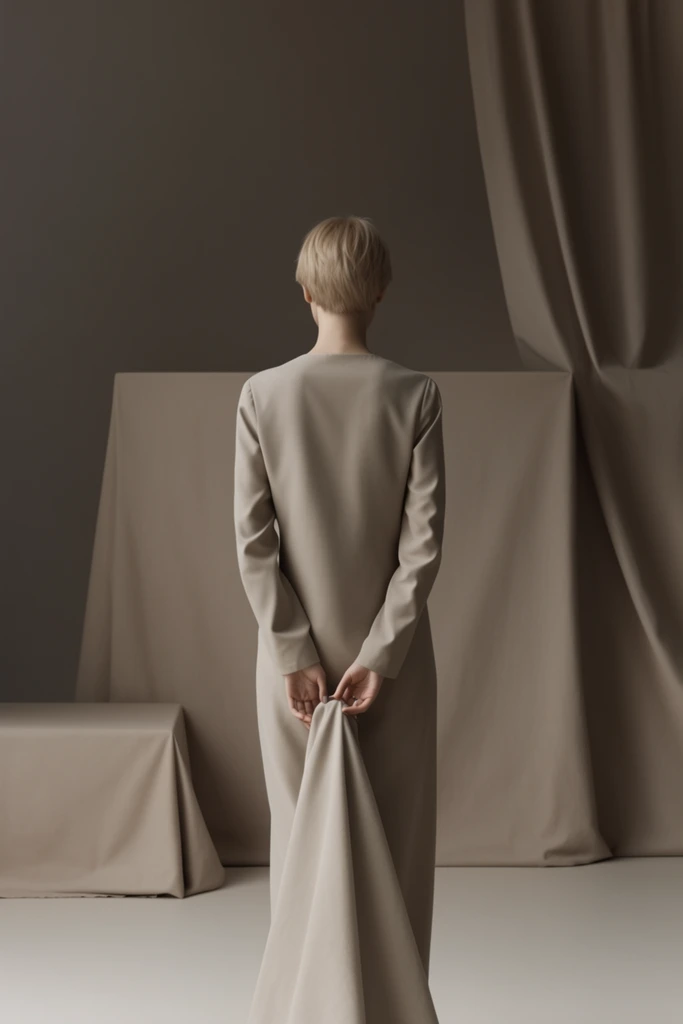 Sculptural Neutral Minimalism style AI image example 2
