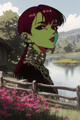 Graphic Neo-Anime Synthesis style AI image example 2