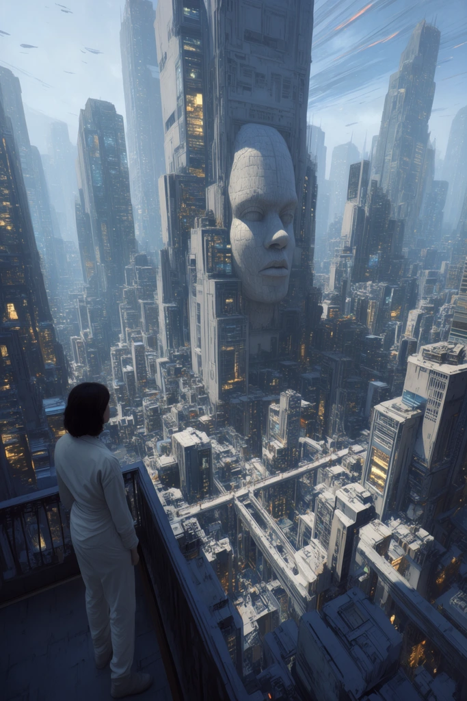 Monolithic Industrial Futurism style AI image example 1