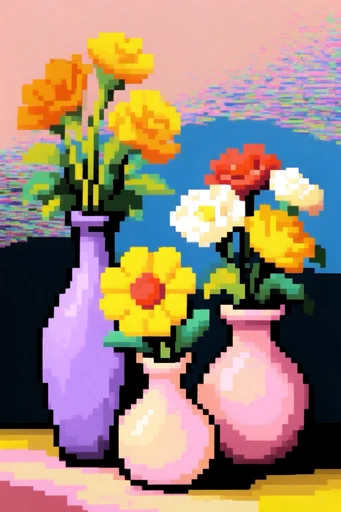 Luminous Retro Pixel style reference image — neon glow