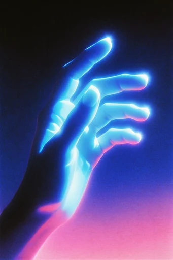 Ethereal Bioluminescent Nocturne style reference image — pitch black background