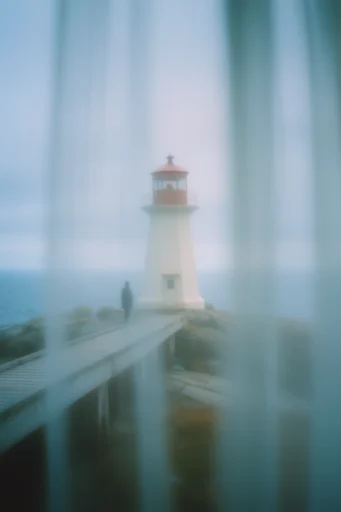 Ethereal Analog Reverie style reference image — prism lens flares