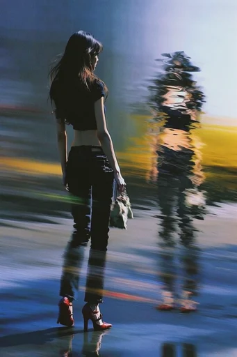 Kinetic Luminous Blur moodboard — generate AI images in this style
