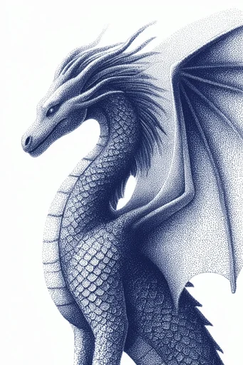Monochrome Stipple Noir style reference image — vintage engraving style