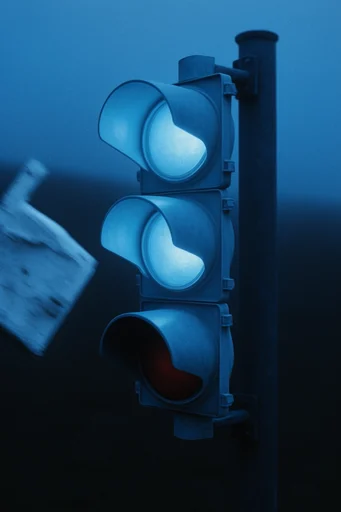 Luminous Cyan Noir style reference image — dramatic chiaroscuro lighting