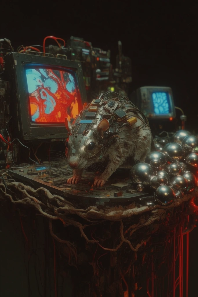 Analog Cybernetic Nostalgia style AI image example 3