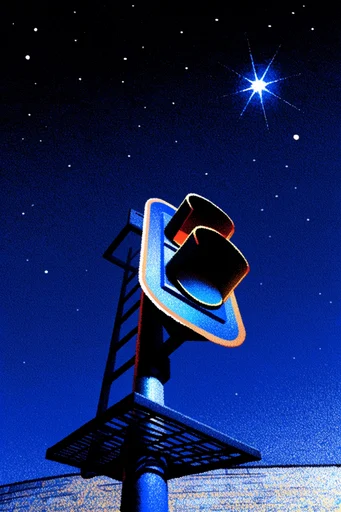Nocturnal Retro-Futurist Noir style reference image — grainy airbrush texture