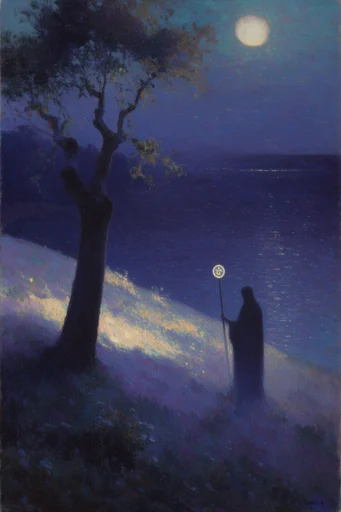 Luminous Nocturnal Impressionism style reference image — ethereal sfumato