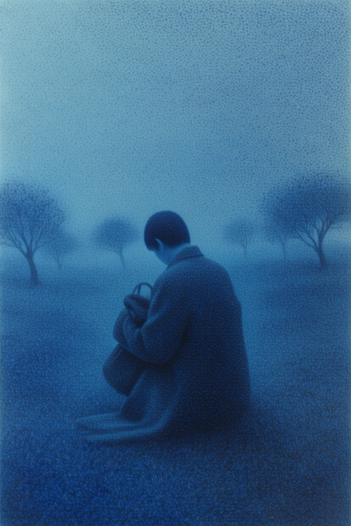 Melancholic Nocturnal Minimalism style AI image example 1