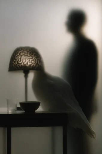 Tactile Ethereal Solitude style reference image — blurred silhouette