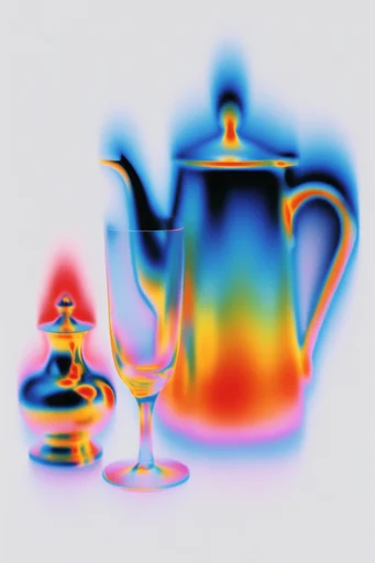 Radiant Thermographic Aura style reference image — chromatic heat map gradient