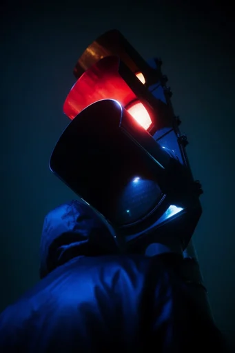 Luminous Cobalt Noir style reference image — bioluminescent glow