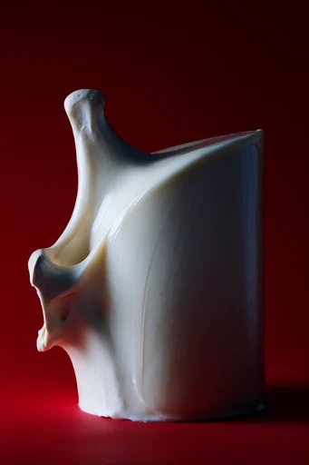 Crimson Noir Minimalist style reference image — sculptural textures