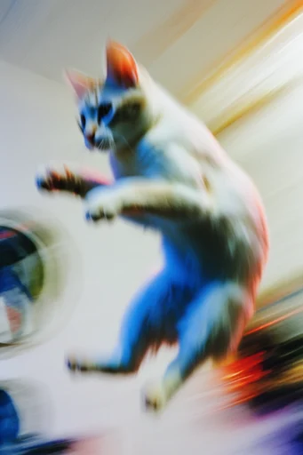 Kinetic Sun-Drenched Motion style reference image — saturated primary colors