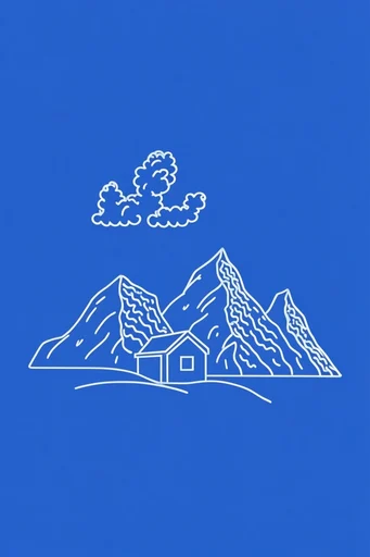 Graphic Cobalt Minimalism style reference image — cobalt blue and white