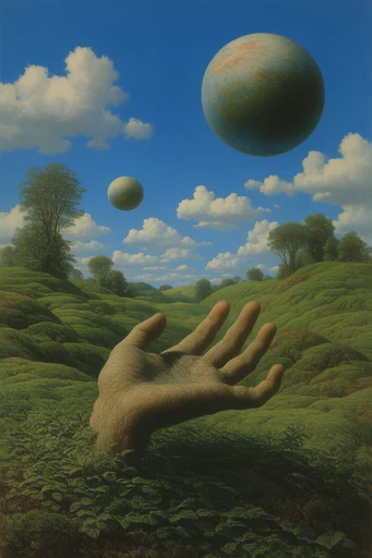 Surreal Pastoral Liminality style reference image — liminal space