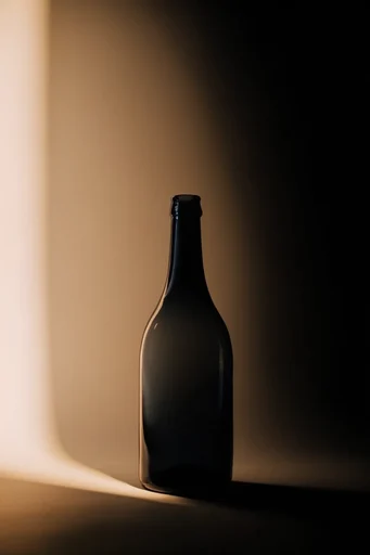 Amber Chiaroscuro Minimalism style reference image — dramatic amber backlighting