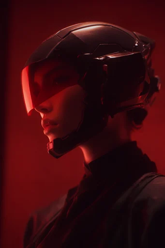 Crimson Cyber Noir moodboard — generate AI images in this style