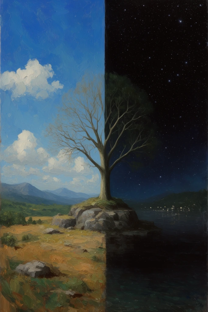 Cosmic Surrealist Oil style AI image example 2