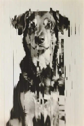 Fragmented Monochrome Geometry style AI image example 3