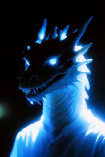 Luminous Cobalt Noir style reference image — cinematic rim lighting