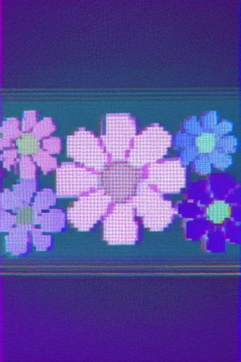 Hyper-Saturated Glitch Nostalgia style reference image — scanlines